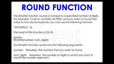 What is Round Function In Excel Telugu | Ms Excel Telugu
