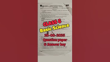 Class 6 Basic Science Onam exam question paper 2025 with full answers