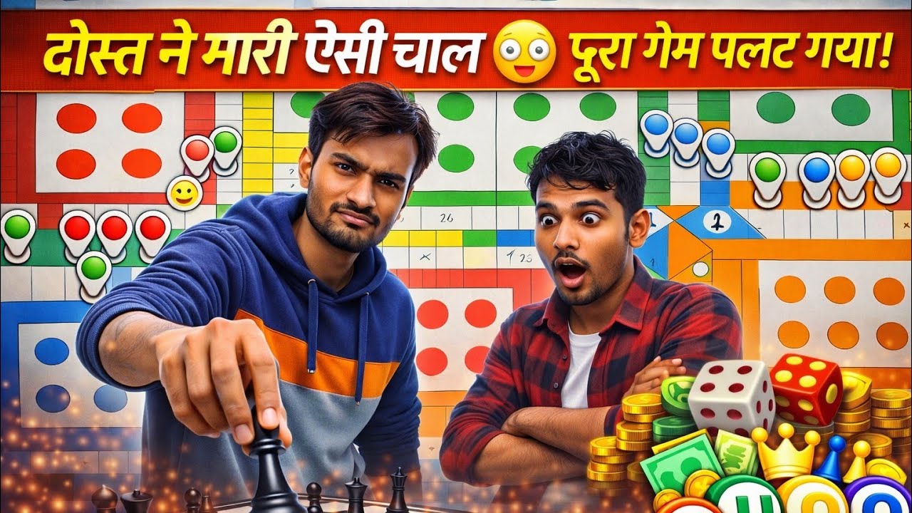 दोस्त ने मारी ऐसी चाल 😳 पूरा गेम पलट गया #ludoking #video #ludo #trending #games