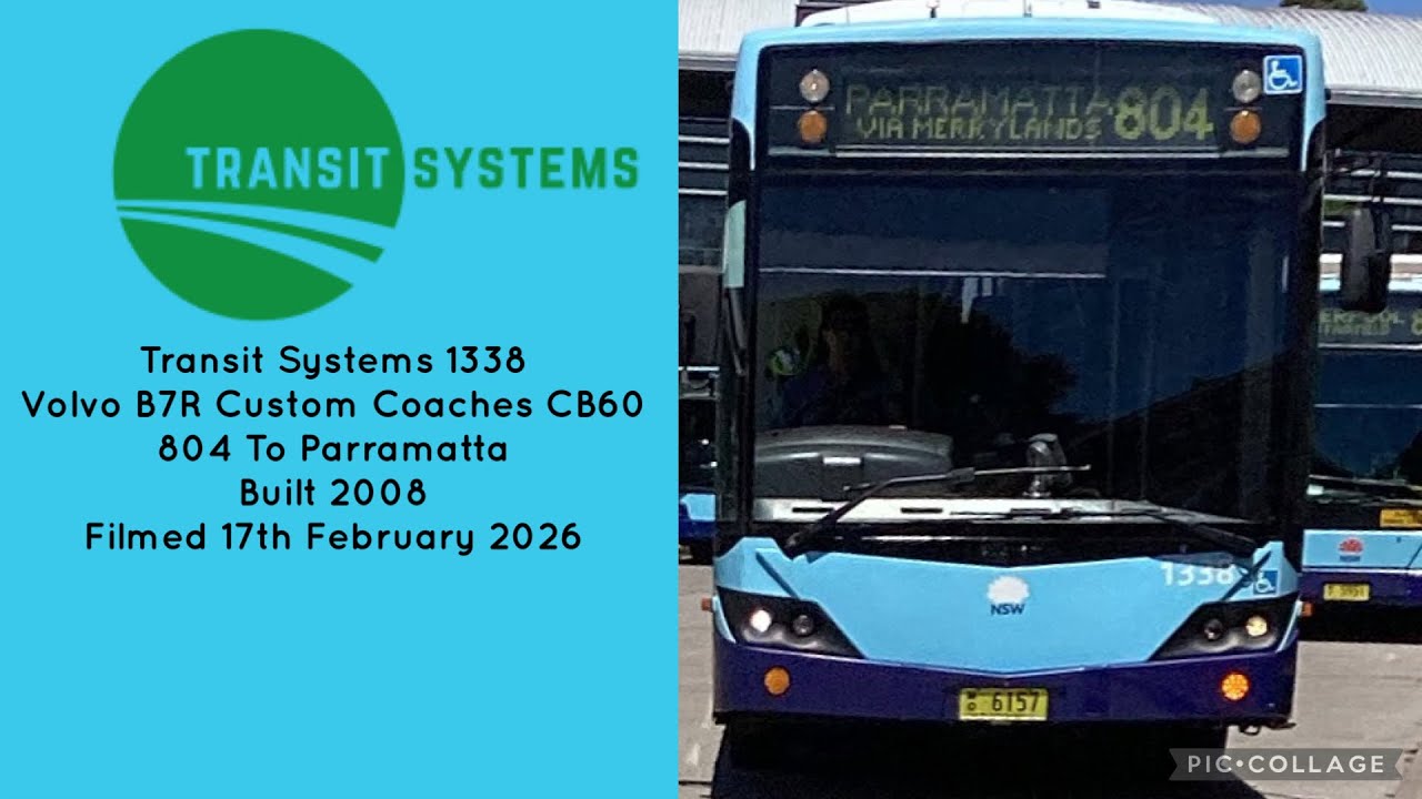 Transit Systems (1338) Volvo B7R Custom Coaches CB60 804 To Parramatta 