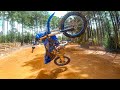 Mx rider crashes trying to scrub a jump
