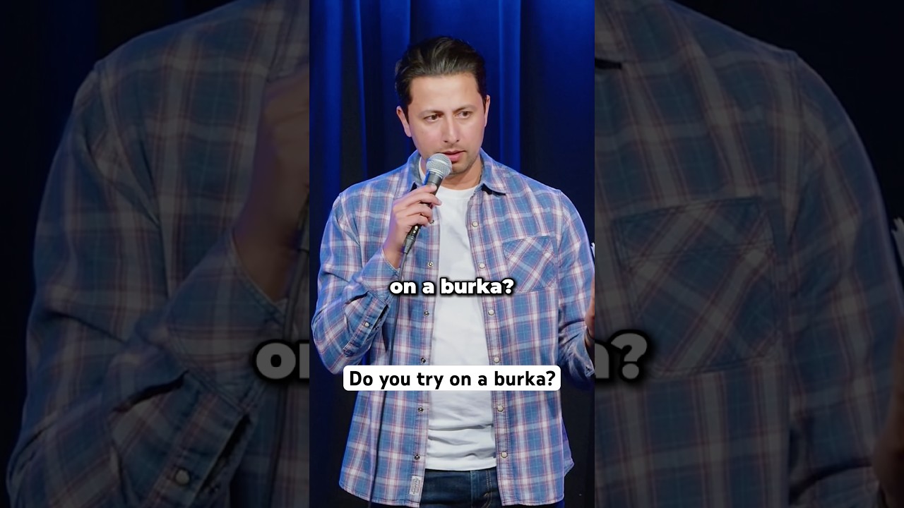 Do you try on a burka? 😂📝trying new stuff #comedy #shorts #jokes