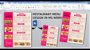 Restaurant Menu Card design in ms word || How to make menu card design in ms word 2019 ||