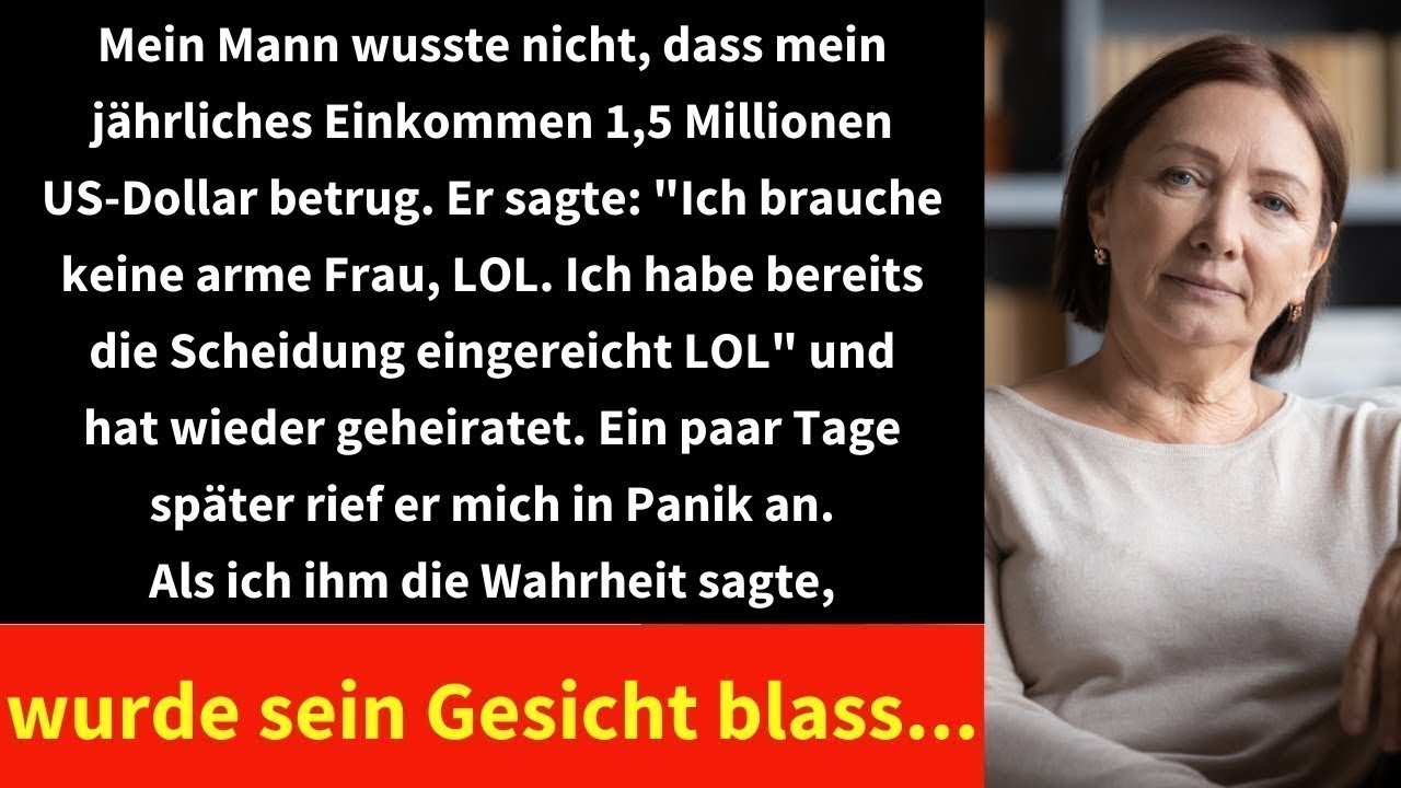 Mein Mann, der nicht wusste, dass ich Millionen verdiente, verließ mich und heiratete erneut sein