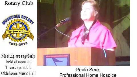 Muskogee Rotary Club - Paula Peck - Rotary Speaker...