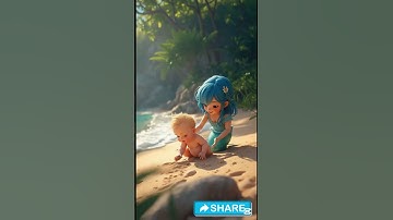 A Baby Mermaid’s Heartwarming Reunion 🧜‍♀️| A Tale of Love and Rescue #mermaid #sea #shorts #trand