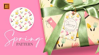 HOW TO MAKE SPRING PATTERN IN ADOBE ILLUSTRATOR