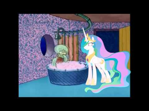 Princess Molestia drops by Squidward's House