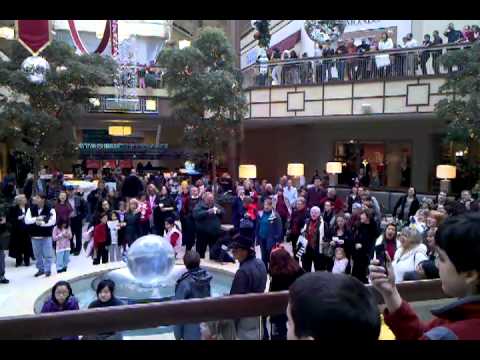Video of christmas songs in mall