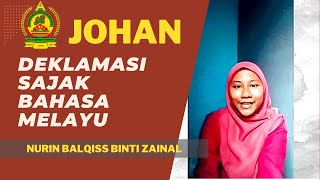 JOHAN |DEKLAMASI SAJAK HARI GURU (BAHASA MELAYU)| NURIN BALQISS