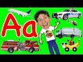 Vehicles Alphabet Phonics Song for Kids | A to Z Transportation | Learn Transport Kids