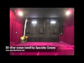 3d silver cinema screen installation