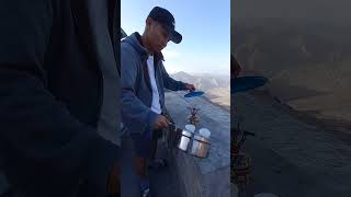 Coffee at UAE Peak jebeljais dubai uae camping mountain rasalkhaimah