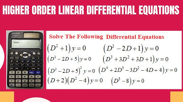 Complementary function/Solution of f(D)y=0 by using Casio fx=991Ex Calculator