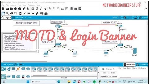 Configuration of MOTD | Login Banner | Cisco Packet Tracer