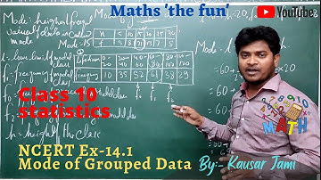 Class 10 || Statistics || Mode of Grouped Data || Exercise 14.2 || Maths the fun || Kausar Jami