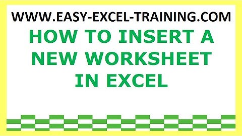 Task 52 - How to insert a new worksheet in Excel (SHIFT + F11) - EXERCISES FOR BEGINNERS