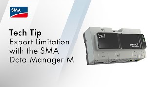 Export Limitation with the SMA Data Manager M