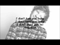 Ed Sheeran - The Man [Lyrics]