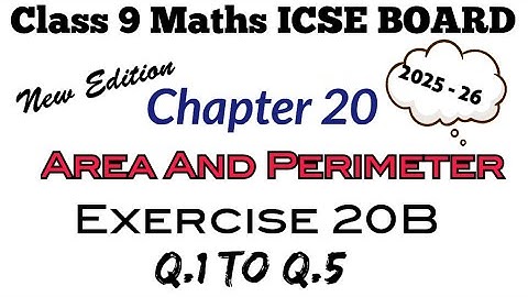 Exercise 20 B Q.1 to Q.5 Class 9 Maths ICSE Board