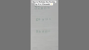 The Fastest Way to Multiply by 11 👇Mind-blowing 11× Trick in Seconds!