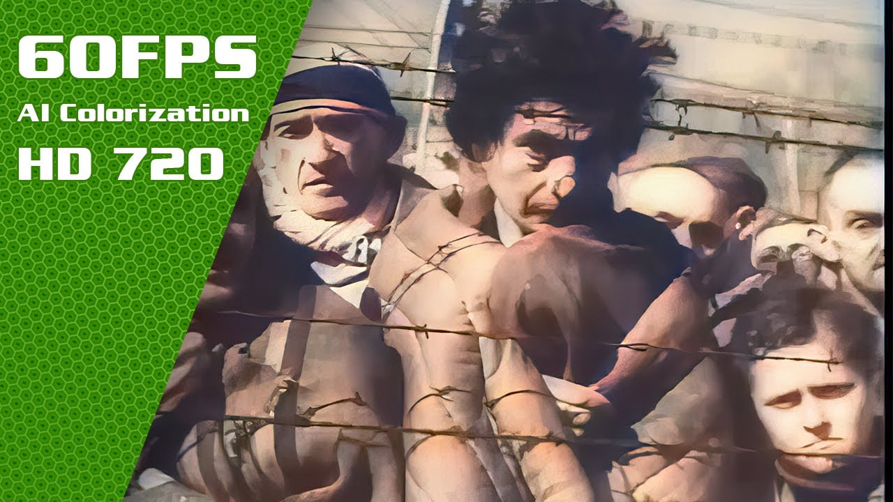 Documentary footage shot by Soviet cameramen in German prisoner of war camps after their liberation.