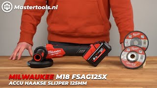 Milwaukee M18 Fsag125X Accu Haakse Slijper 125Mm Mastertools.nl