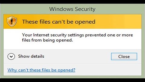 Fix Error "These Files Can