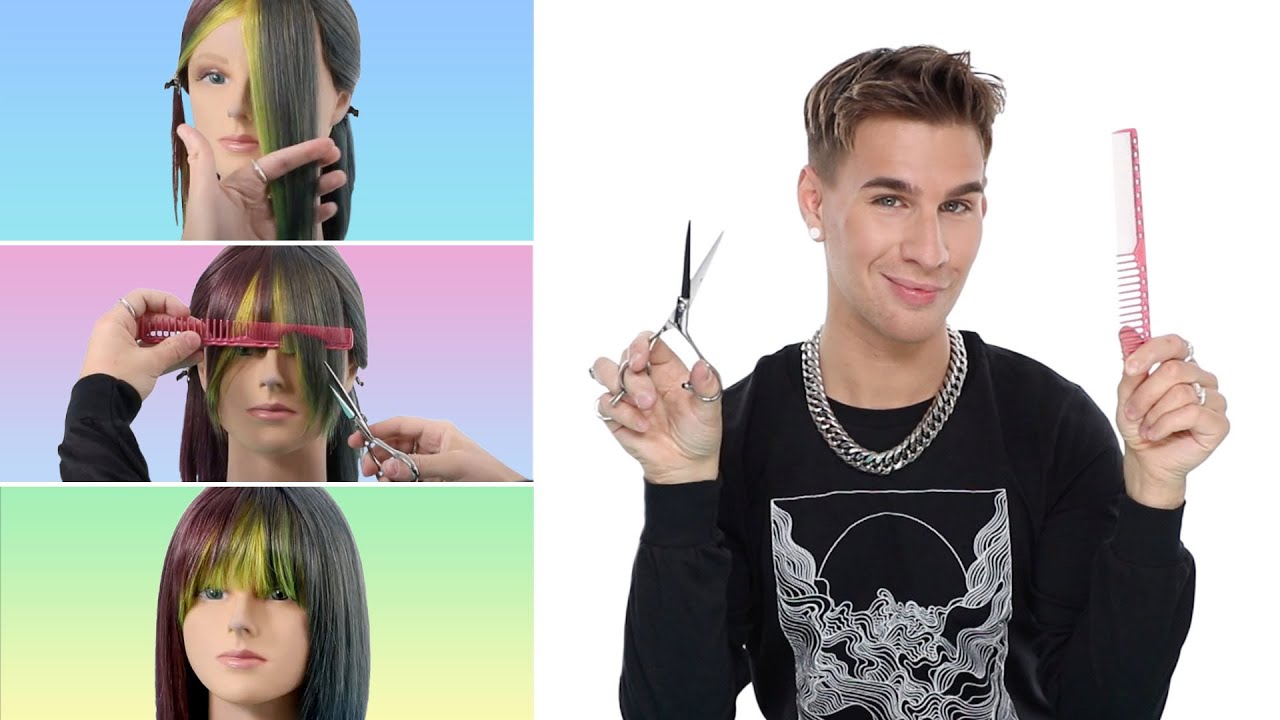 Hairdressers Guide To Cutting Your Own Bangs And Not Ruining Them - YouTube