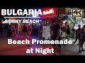 ⁴ᴷ Fake Designers Brands and Night time Walk On Sunny Beach - South to North