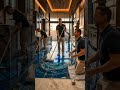 Luxury Canyon Epoxy Kitchen Build Timelapse 😱 #youtubeshorts #usa #shorts #viral