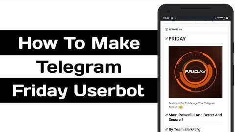 How To Create Telegram Friday Userbot