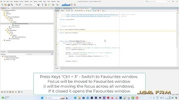 Apache NetBeans IDE 21 Tutorial - Short Cut Key - Ctrl + 3 - Switch to Favorites window