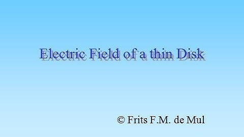 Electromagnetism - Electric field of a charged disk