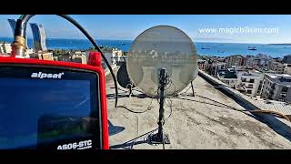 Motorlu çanak anten kurulumu. İstanbul da 120 cm delikli çanak ve Motor kurulumu 