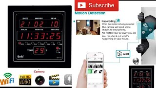 DIDGITAL CLOCK Wifi CAMERA REVIEWING AND UNBOXING BEST SPY  HIDDEN  4K Quality FOR SECURITY PURPOSES
