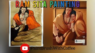 Ram Sita Colour Painting || Ram-Sita #paintbrushwithcoffee #creatingforindia screenshot 2