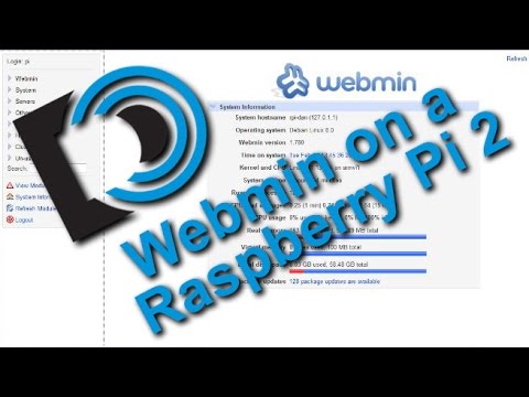 Webmin Browser Based Management on a Raspberry Pi 2