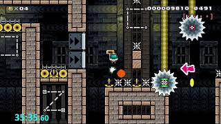 Super Mario Maker - Hard Blind Kaizo Race #123: Megas Acrobombastic Bungalow