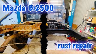 Mazda B2500 rusty frame repair