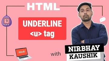 Underline Effect | u tag in HTML | How to underline any text in HTML | Explain In Hindi By Nirbhay