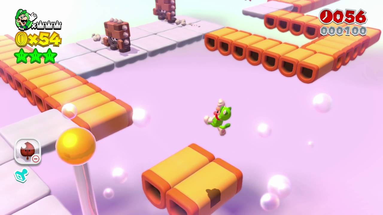 Super Mario 3D World World Star4 The Great Goal Pole (Luigi) YouTube