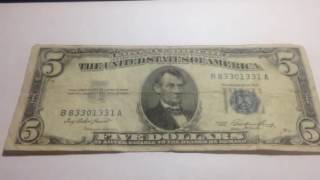 1953 United States $5 Silver Certificate