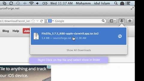 How to install  FileZilla on a Mac