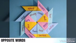 English Easy Tlm /Opposite Words /Art And Craft /Paper Art /Creative Corner /Diy paper