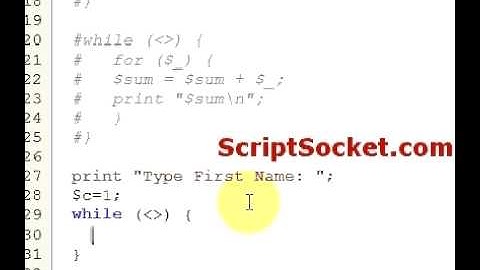 Perl Tutorial 98 - STDIN: Read Typed Input