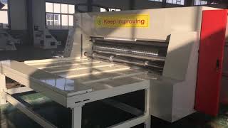Chain feeder single color flexo printer slotter machine