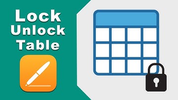 How to lock and unlock table in apple pages iCloud