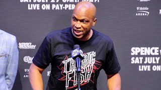 Derrick James CLOWNS Crawford's trainer Bomac with FAT JOKE at press conference in hilarious rant!