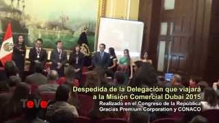 Conaco  Despedida de la Delegación Comercial a DUBAI 2015